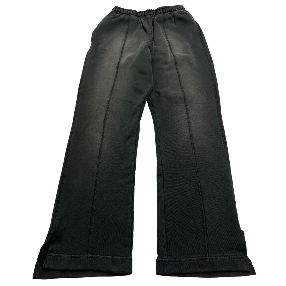Represent Stepped Hem Sweatpants in Stained Black